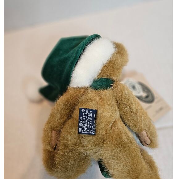 Vintage Boyds Bear "C.Z Comet" NWT 2000 Green Velour Hat Scarf Gold Star 8" - Picture 4 of 7